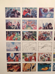 Sci-Fi Science Fiction Comic Art Card Panel Signed 36 Cards Small Uncut Sheet   - TvMovieCards.com