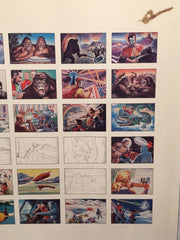 Sci-Fi Science Fiction Comic Art Card Panel Signed 36 Cards Small Uncut Sheet   - TvMovieCards.com