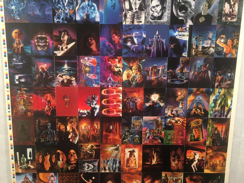 J.K. Potter Fantasy Art Trading Cards UNCUT 90 CARD SHEET Poster Size FPG 1996   - TvMovieCards.com