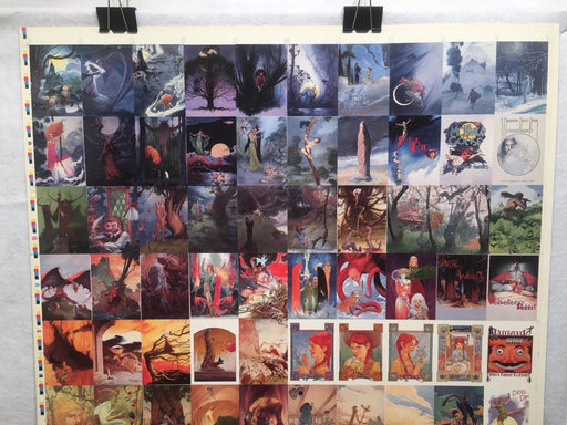 Charles Vess Fantasy Art Trading Cards UNCUT 90 CARD SHEET Poster Size FPG 1995   - TvMovieCards.com