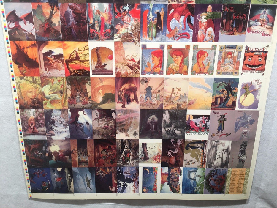 Charles Vess Fantasy Art Trading Cards UNCUT 90 CARD SHEET Poster Size FPG 1995   - TvMovieCards.com