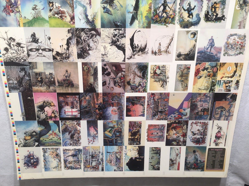 Art Suydam Fantasy Art Trading Cards UNCUT 90 CARD SHEET Poster Size FPG 1995   - TvMovieCards.com