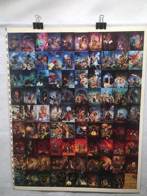 Clyde Caldwell Fantasy Art Trading Cards UNCUT 90 CARD SHEET Poster Size FPG   - TvMovieCards.com