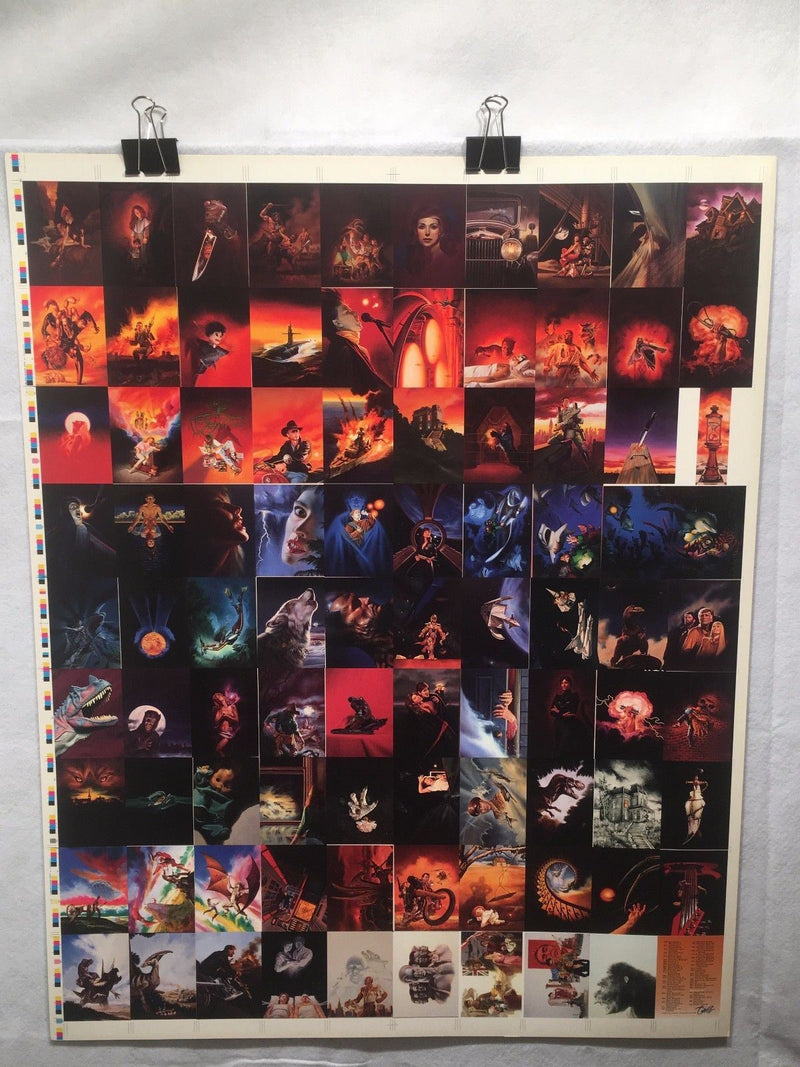 Joe Devito Fantasy Art Trading Cards UNCUT 90 CARD SHEET Poster Size FPG 1995   - TvMovieCards.com