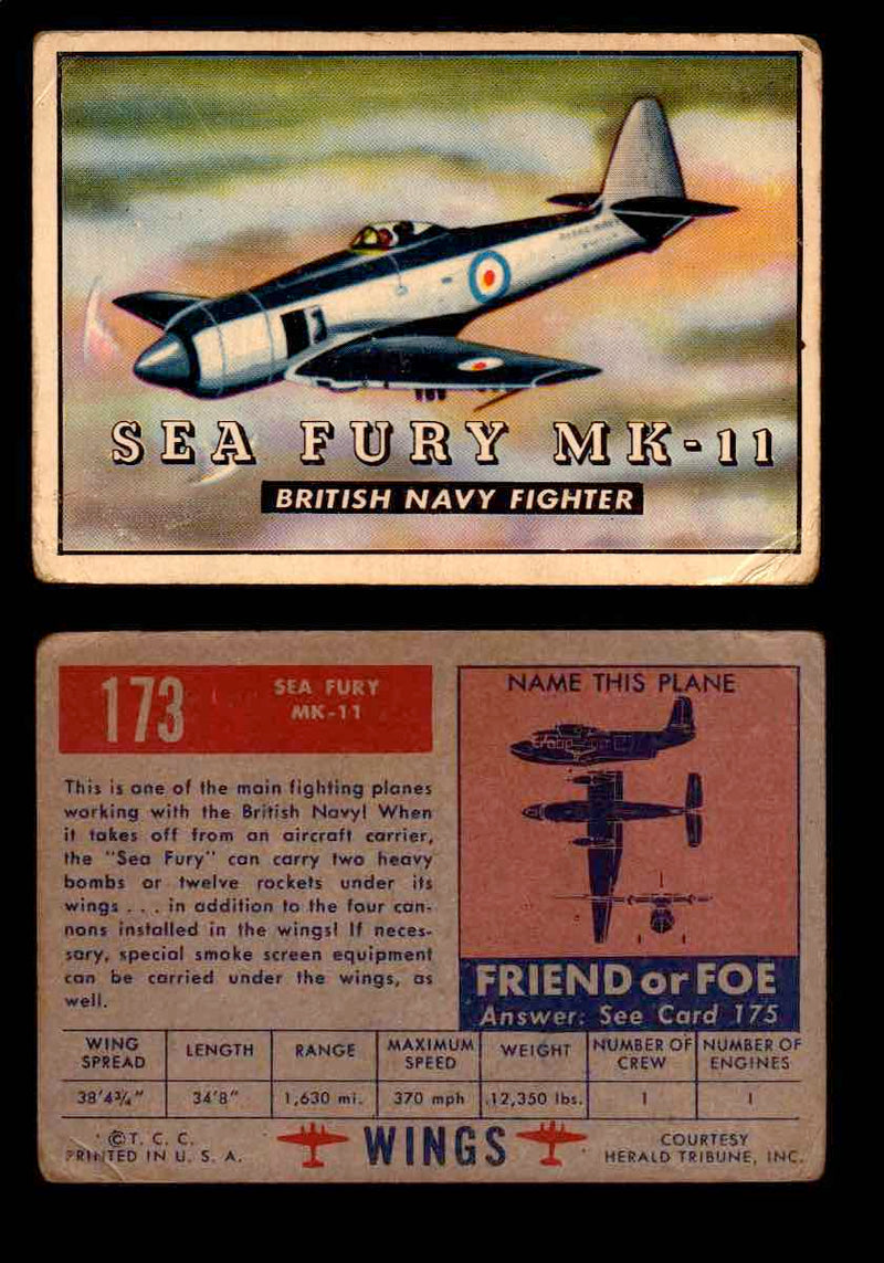 1953 Wings Topps TCG Vintage Trading Cards You Pick Singles #101-200 #173  - TvMovieCards.com