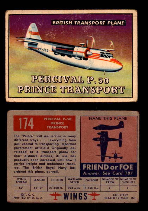 1953 Wings Topps TCG Vintage Trading Cards You Pick Singles #101-200 #174  - TvMovieCards.com