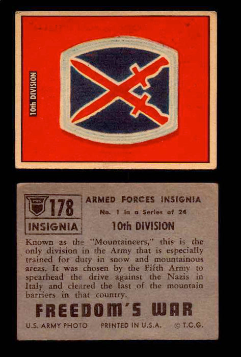 1950 Freedom's War Korea Topps Vintage Trading Cards You Pick Singles #101-203 #178  - TvMovieCards.com