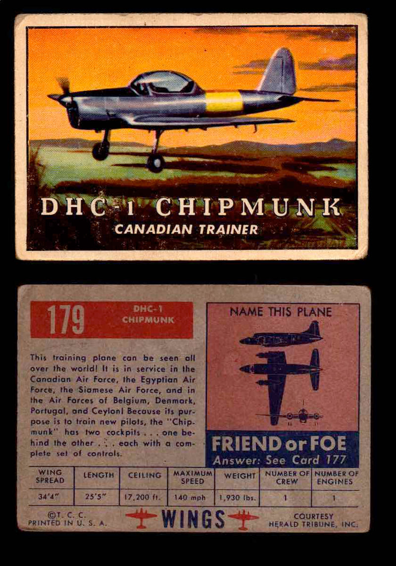 1953 Wings Topps TCG Vintage Trading Cards You Pick Singles #101-200 #179  - TvMovieCards.com