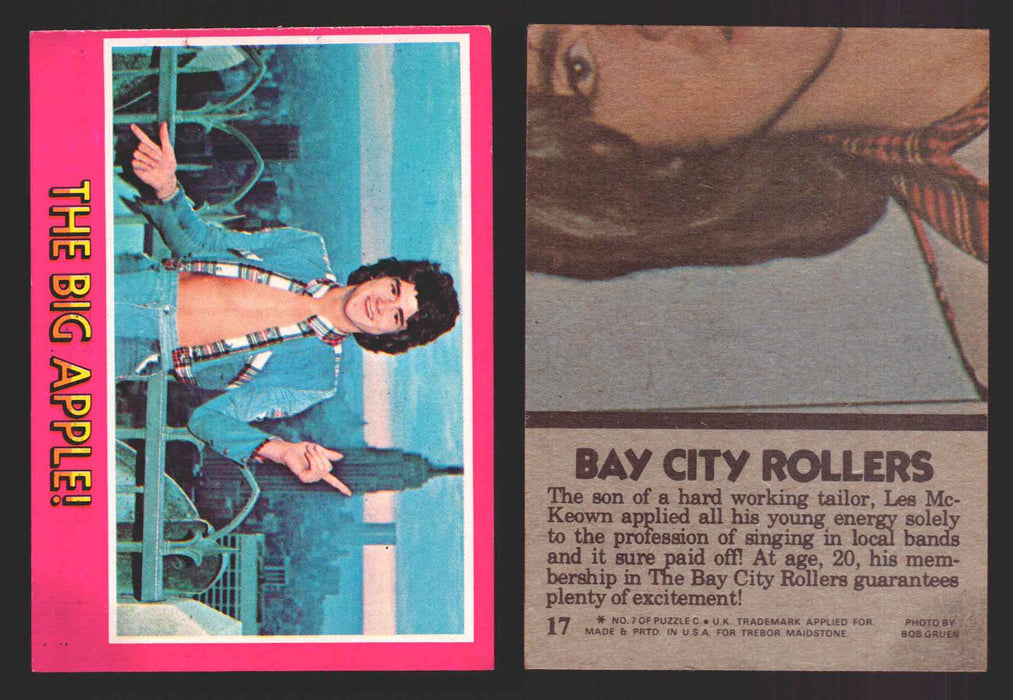 1975 Bay City Rollers Vintage Trading Cards You Pick Singles #1-66 Trebor 17   The Big Apple!  - TvMovieCards.com