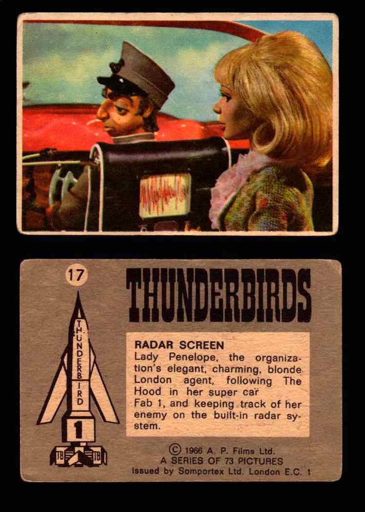 Thunderbirds Vintage Trading Card Singles #1-72 Somportex 1966 #17  - TvMovieCards.com