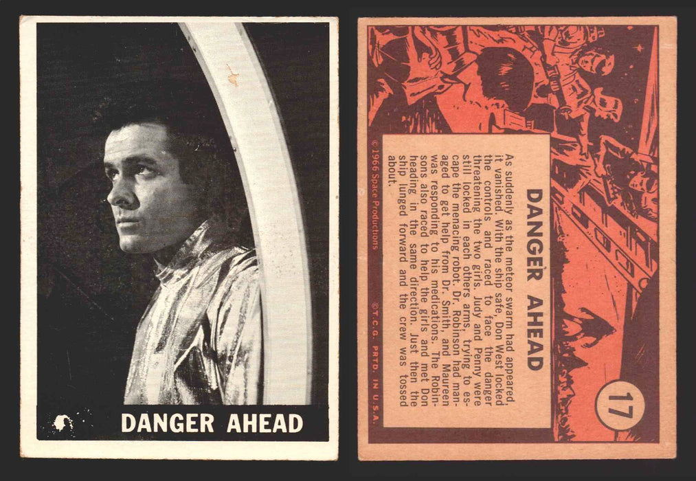 1966 Lost In Space Topps Vintage Trading Card #1-55 You Pick Singles #	 17   Danger Ahead (damaged)  - TvMovieCards.com