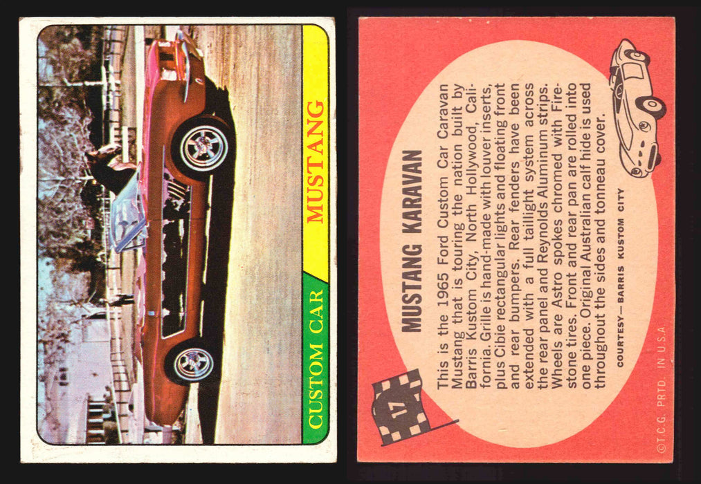 Hot Rods Topps 1968 George Barris Vintage Trading Cards #1-66 You Pick Singles #17 Mustang Karavan  - TvMovieCards.com