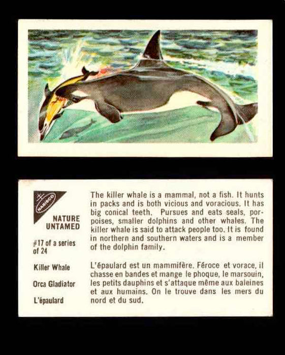 Nature Untamed Nabisco Vintage Trading Cards You Pick Singles #1-24 #17 Killer Whale  - TvMovieCards.com