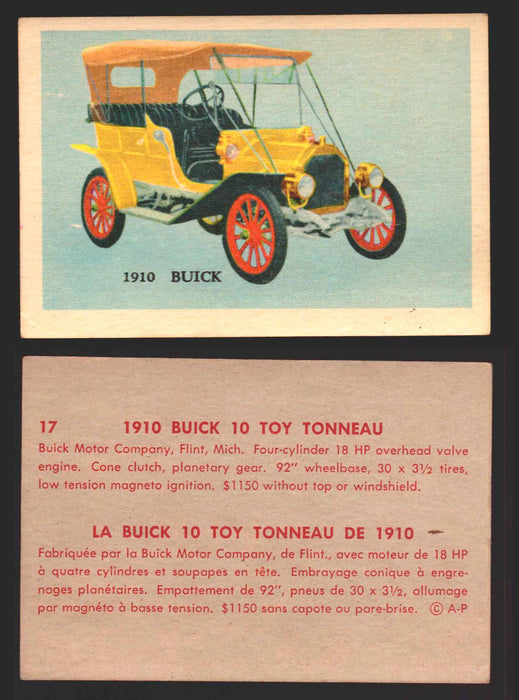 1959 Parkhurst Old Time Cars Vintage Trading Card You Pick Singles #1-64 V339-16 17	1910 Buick  - TvMovieCards.com