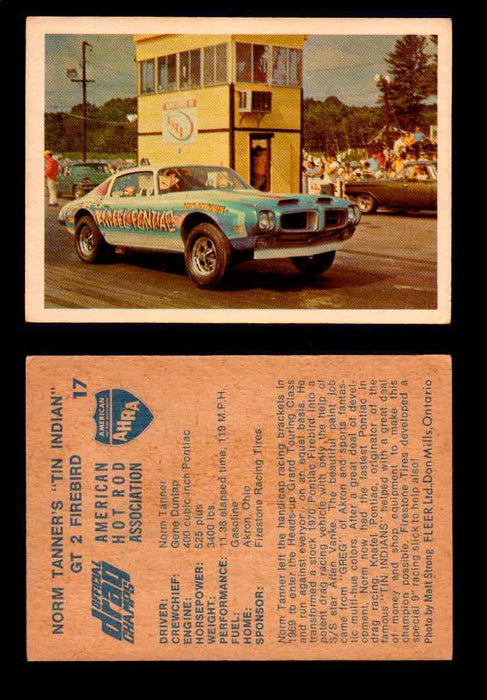 AHRA Official Drag Champs 1971 Fleer Canada Trading Cards You Pick Singles #1-63 17   Norm Tanner's "Tin Indian"                       GT-2 Firebird  - TvMovieCards.com