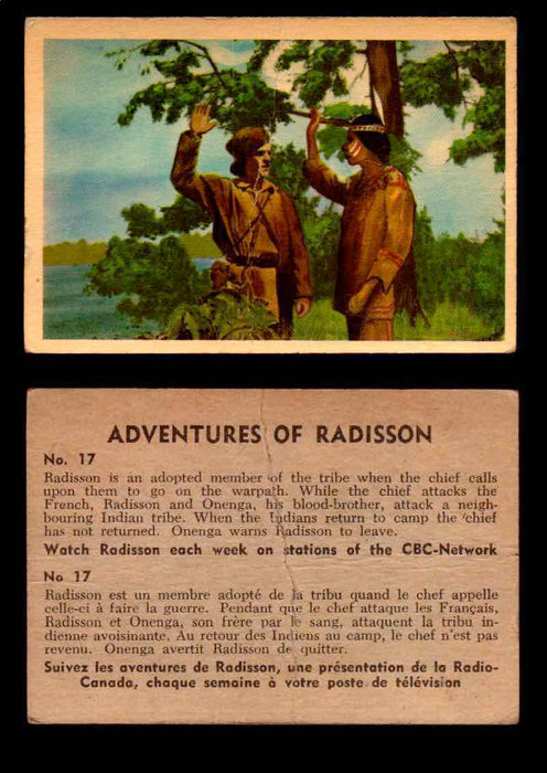 1957 Adventures of Radisson (Tomahawk) TV Vintage Card You Pick Singles #1-50 #17  - TvMovieCards.com