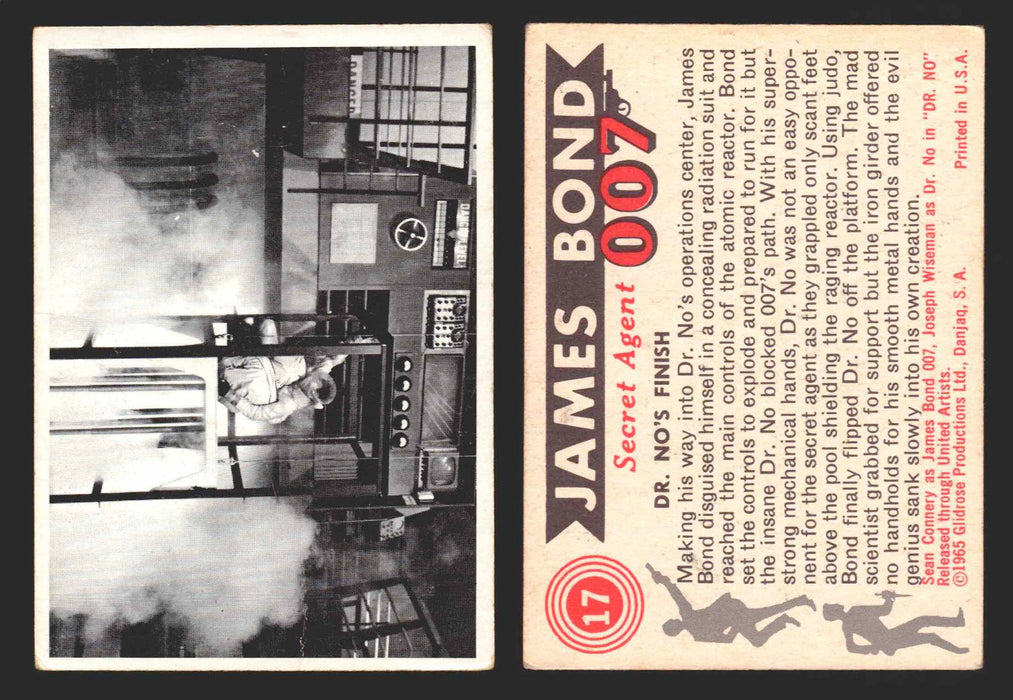 1965 James Bond 007 Glidrose Vintage Trading Cards You Pick Singles #1-66 17   Dr. No's Finish  - TvMovieCards.com