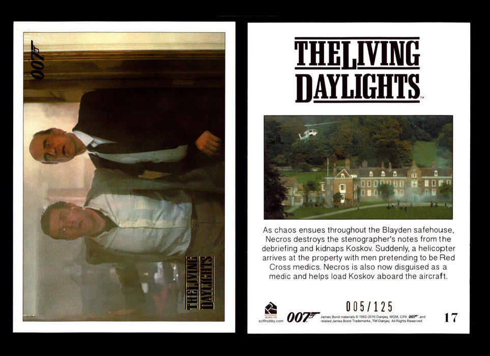 James Bond Archives The Living Daylights Gold Parallel Card You Pick Single 1-55 #17  - TvMovieCards.com