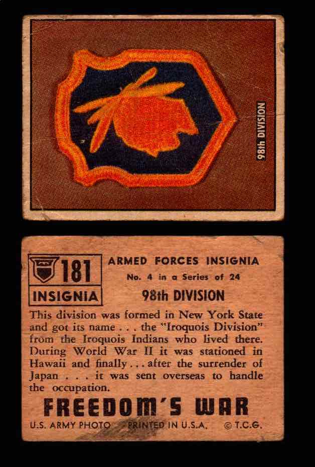 1950 Freedom's War Korea Topps Vintage Trading Cards You Pick Singles #101-203 #181  - TvMovieCards.com
