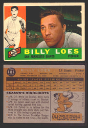 1960 Topps Baseball Trading Card You Pick Singles #1-#250 VG/EX 181 - Billy Loes  - TvMovieCards.com
