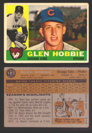 1960 Topps Baseball Trading Card You Pick Singles #1-#250 VG/EX 182 - Glen Hobbie  - TvMovieCards.com
