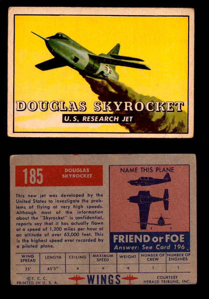 1953 Wings Topps TCG Vintage Trading Cards You Pick Singles #101-200 #185  - TvMovieCards.com