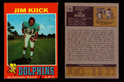 1971 Topps Football Trading Card You Pick Singles #1-#263 G/VG/EX #	186	Jim Kiick (R)  - TvMovieCards.com