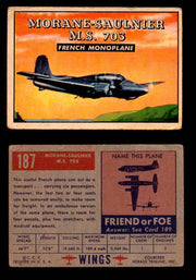 1953 Wings Topps TCG Vintage Trading Cards You Pick Singles #101-200 #187  - TvMovieCards.com