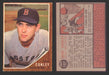 1962 Topps Baseball Trading Card You Pick Singles #100-#199 VG/EX #	187 Gene Conley - Boston Red Sox  - TvMovieCards.com