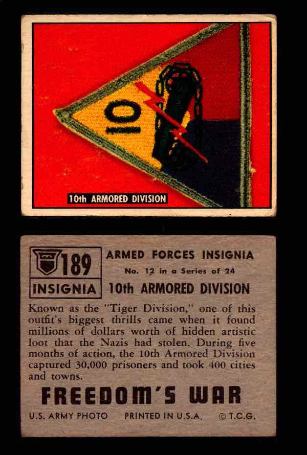 1950 Freedom's War Korea Topps Vintage Trading Cards You Pick Singles #101-203 #189  - TvMovieCards.com