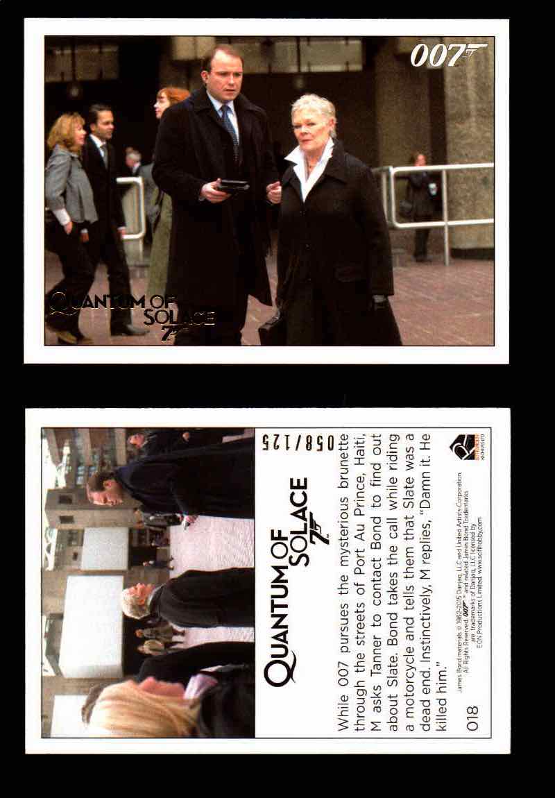 James Bond Archives Quantum of Solace Gold Parallel You Pick Single Cards #1-90 #18  - TvMovieCards.com