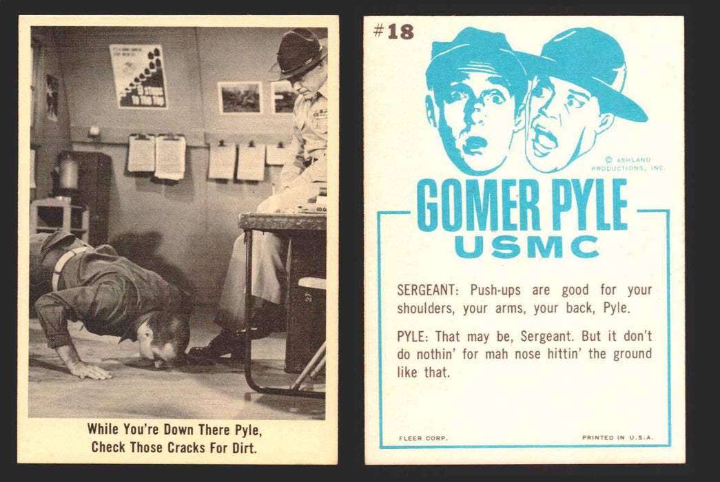 1965 Gomer Pyle Vintage Trading Cards You Pick Singles #1-66 Fleer 18   While you're down there Pyle  check those cracks f  - TvMovieCards.com