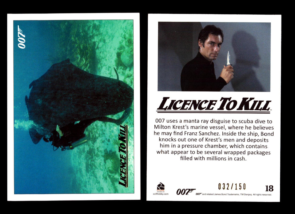 James Bond Classics 2016 Licence To Kill Gold Foil Parallel Card You Pick Single #18  - TvMovieCards.com