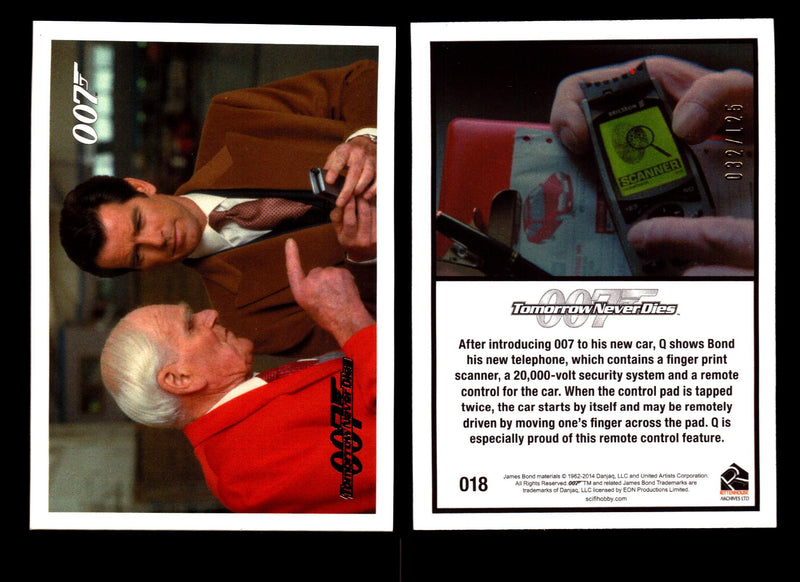 James Bond Archives 2014 Tomorrow Never Dies Gold Parallel Card You Pick Singles #18  - TvMovieCards.com