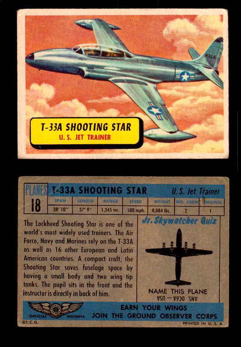 1957 Planes Series I Topps Vintage Card You Pick Singles #1-60 #18  - TvMovieCards.com