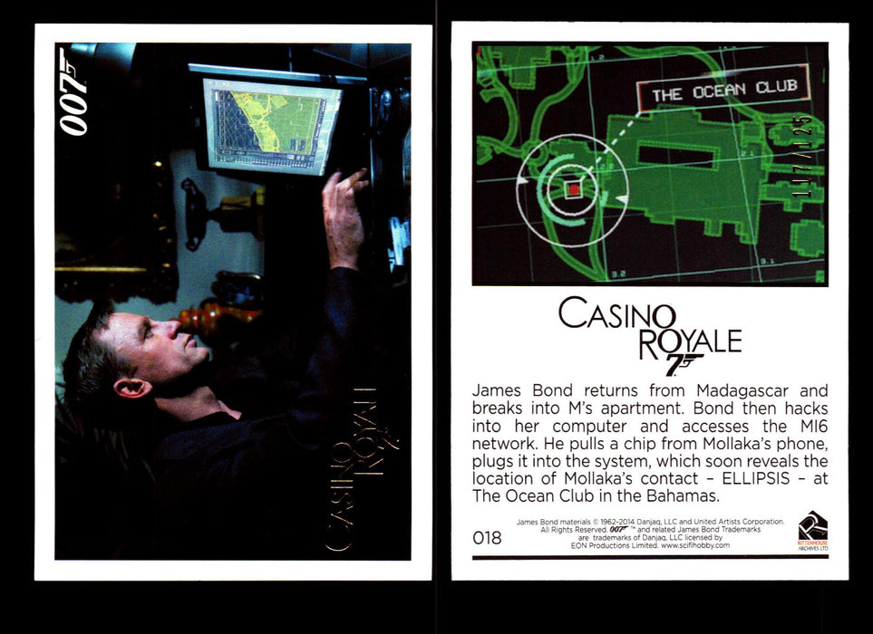 James Bond Archives 2014 Casino Royal Gold Parallel Card You Pick Number #18  - TvMovieCards.com