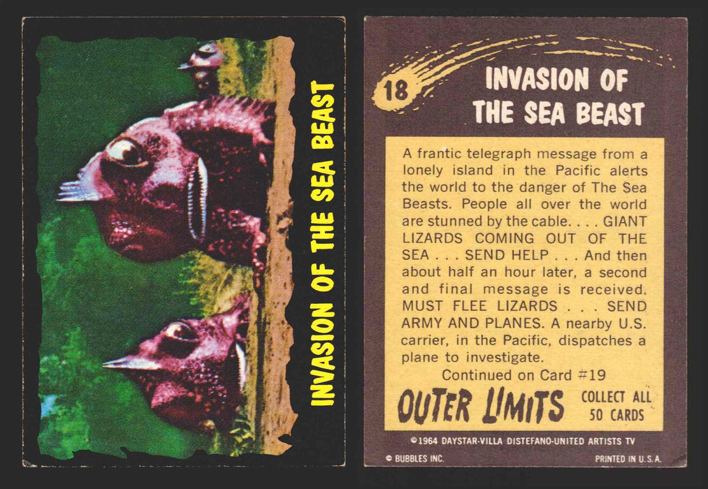 1964 Outer Limits Bubble Inc Vintage Trading Cards #1-50 You Pick Singles #18  - TvMovieCards.com