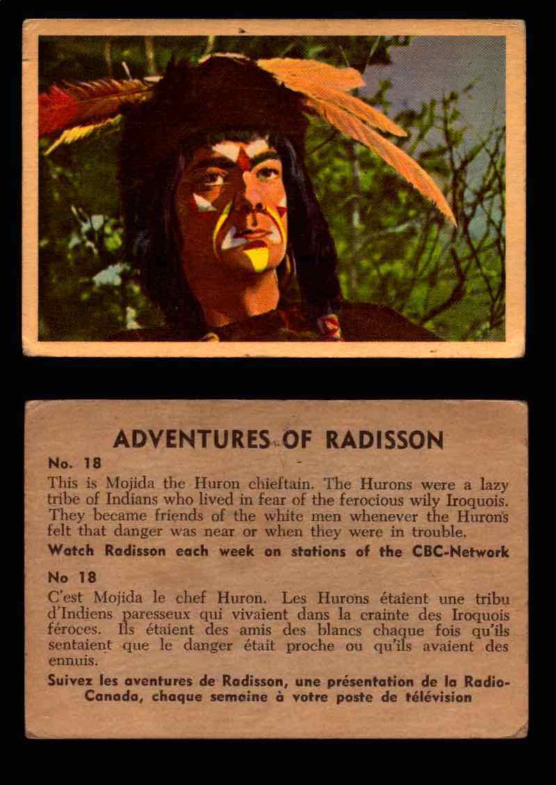 1957 Adventures of Radisson (Tomahawk) TV Vintage Card You Pick Singles #1-50 #18  - TvMovieCards.com