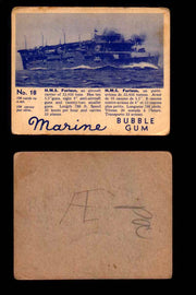 1944 Marine Bubble Gum World Wide V403-1 Vintage Trading Card #1-120 Singles #18 H.M.S. Furious  - TvMovieCards.com