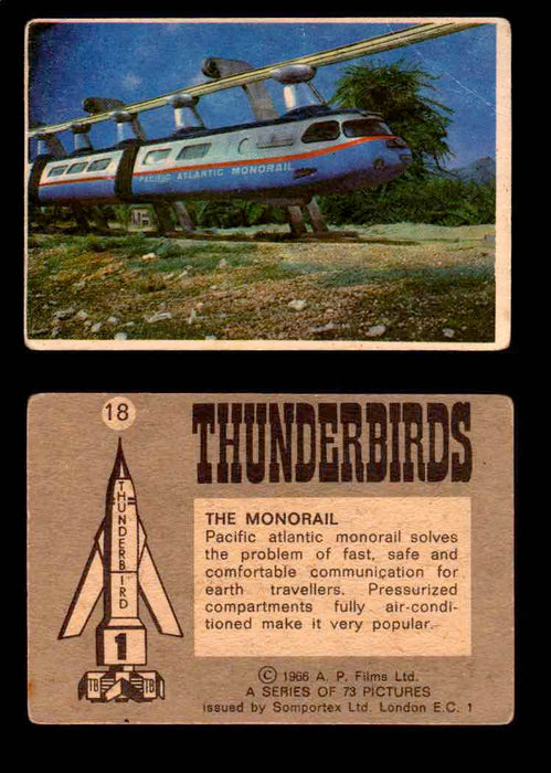 Thunderbirds Vintage Trading Card Singles #1-72 Somportex 1966 #18  - TvMovieCards.com