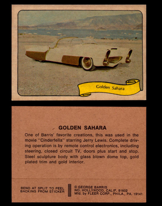 Kustom Cars - Series 2 George Barris 1975 Fleer Sticker Vintage Cards You Pick S #18 Golden Sahara  - TvMovieCards.com