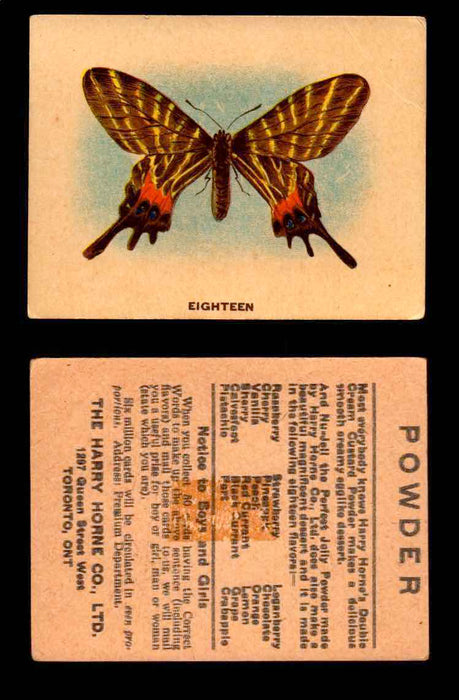 1925 Harry Horne Butterflies FC2 Vintage Trading Cards You Pick Singles #1-50 #18  - TvMovieCards.com