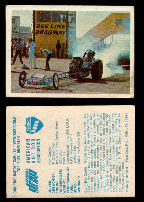 AHRA Official Drag Champs 1971 Fleer Vintage Trading Cards You Pick Singles 18   Don "Big Daddy" Garlits' "Wynnscharger"          Top Fuel Dragster  - TvMovieCards.com