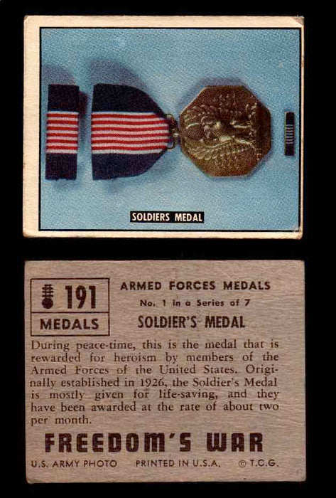 1950 Freedom's War Korea Topps Vintage Trading Cards You Pick Singles #101-203 #191  - TvMovieCards.com