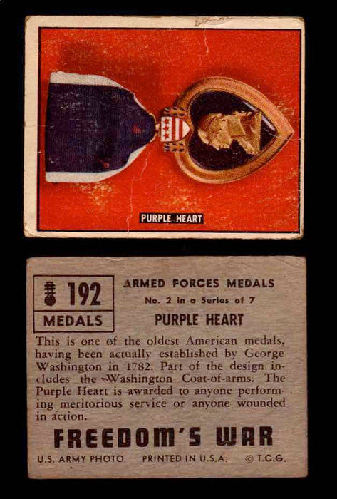 1950 Freedom's War Korea Topps Vintage Trading Cards You Pick Singles #101-203 #192  - TvMovieCards.com