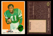1969 Topps Football Trading Card You Pick Singles #1-#263 G/VG/EX #	193	Matt Snell  (creased)  - TvMovieCards.com