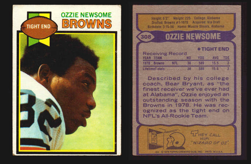 1979 Topps Football Trading Card #308 Ozzie Newsome (Rookie)(HOF)   - TvMovieCards.com