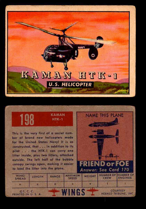 1953 Wings Topps TCG Vintage Trading Cards You Pick Singles #101-200 #198  - TvMovieCards.com
