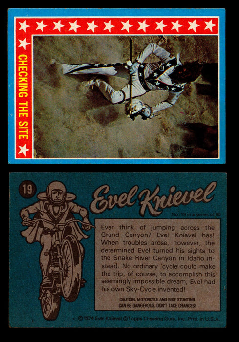 Evel Knievel Topps 1974 Vintage Trading Cards You Pick Singles #1-60 #19  - TvMovieCards.com