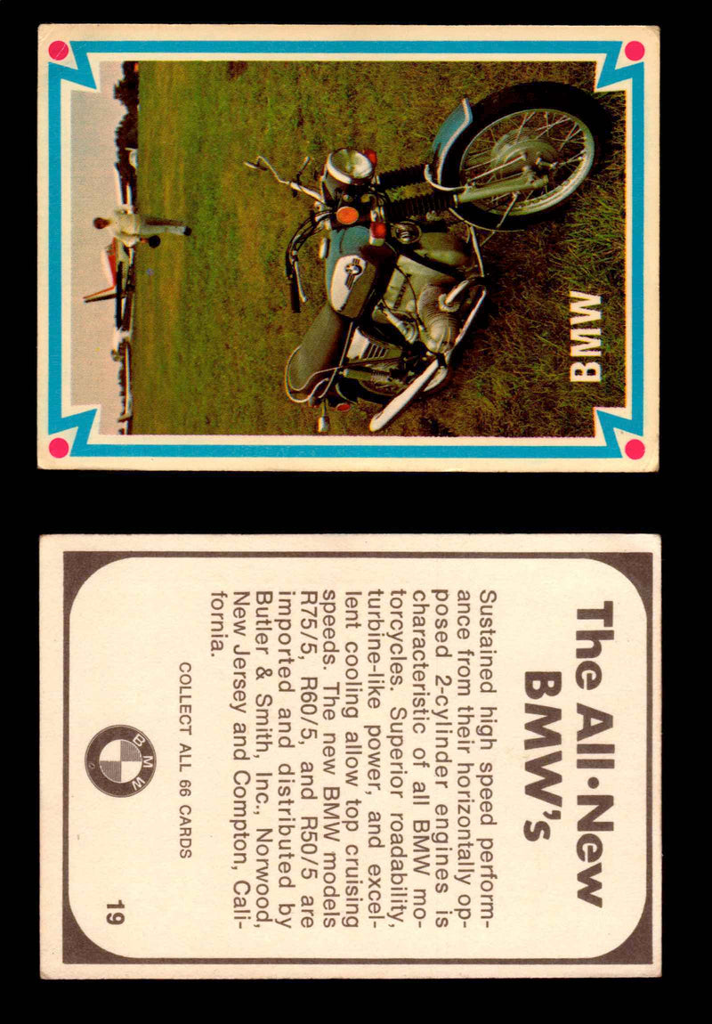 1972 Street Choppers & Hot Bikes Vintage Trading Card You Pick Singles #1-66 #19   BMW  - TvMovieCards.com